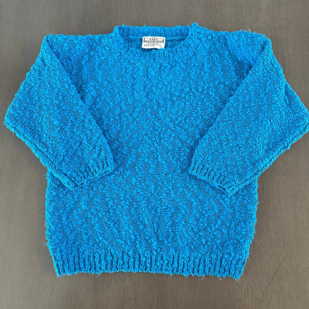 East Hollow Road VINTAGE Womens Blue Chunky Knit Sweater Size Small